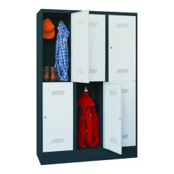 Kleider-Schlie�fachschrank mit Sockel