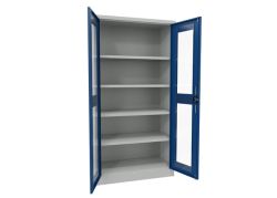 Fl�gelt�renschrank mit Sichtfenster