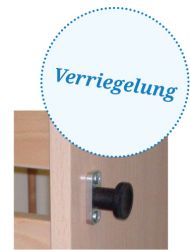 Krippenetagenbett 120x60 cm - mit geschlossener Rckwand