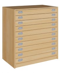 Papierschrank mit 10 Auszgen