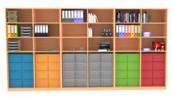 Materialschrankwand / Regalwand 