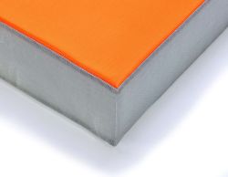 H�pfpolster, Outdoor - PVC Atlas orange / Gittergewebe