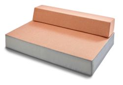 R�ckenpolster, Indoor - braun-blau
