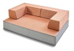 Winkelkissen, Indoor - schwarz-grau