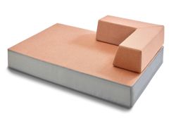 Winkelkissen, Indoor - braun-blau