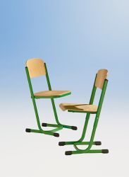 Klassenset, h�henverstellbar: 10x Zweiersch�lertisch mit Korbablage - Modell MTH 51S ZPU 15 + 20x Sch�lerstuhl MST H 30S(G) 25