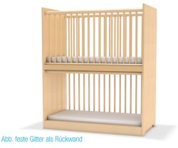 Krippenetagenbett 140x70 cm - mit Gitterrckwand