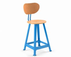 Bandstahlhocker mit R�ckenlehne, 4-beinig
