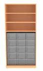 Materialschrank / Regal mit 15 hohen Schben