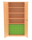 Materialschrank mit 18 flachen Schben